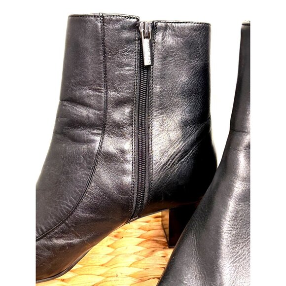 Women's Bandolino Ankle Boots Size 6 Leather Square Heels Hardly Worn - Picture 3 of 9